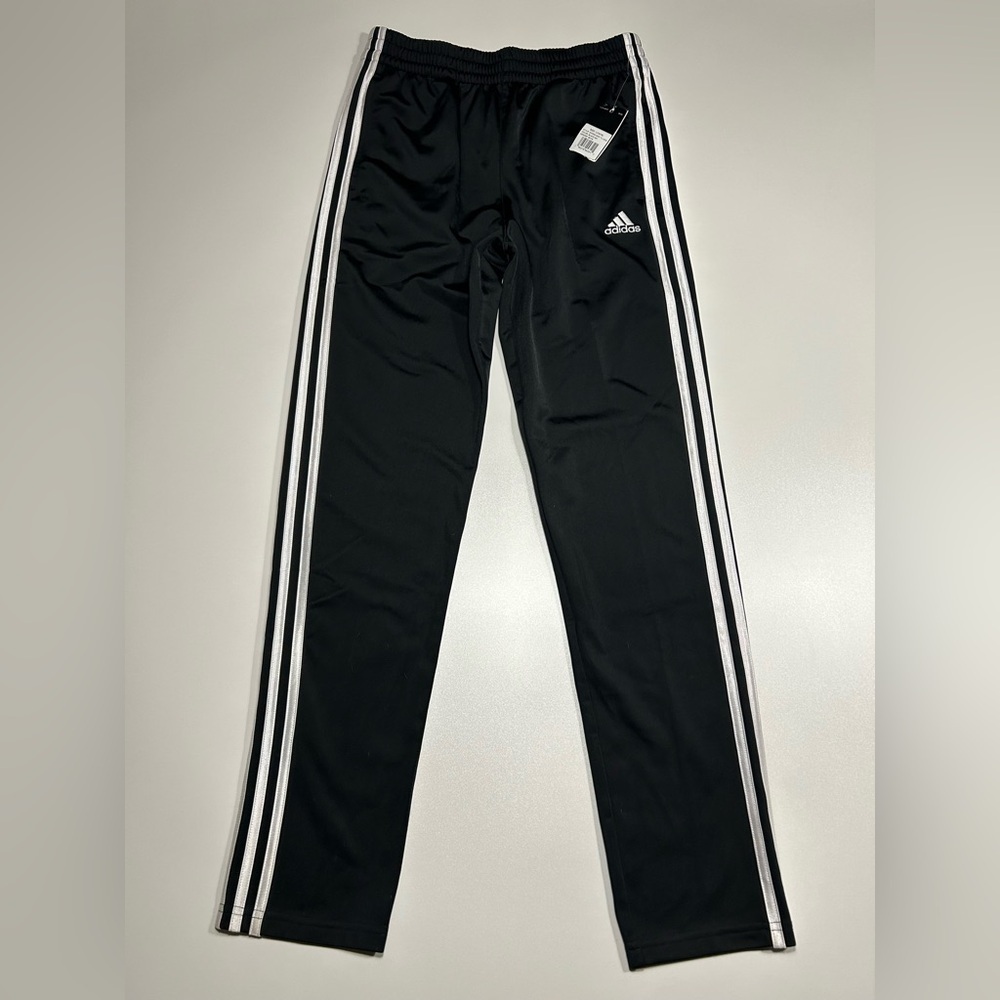 Adidas Youths Essential 3-Stripe Track Pants Black White Large